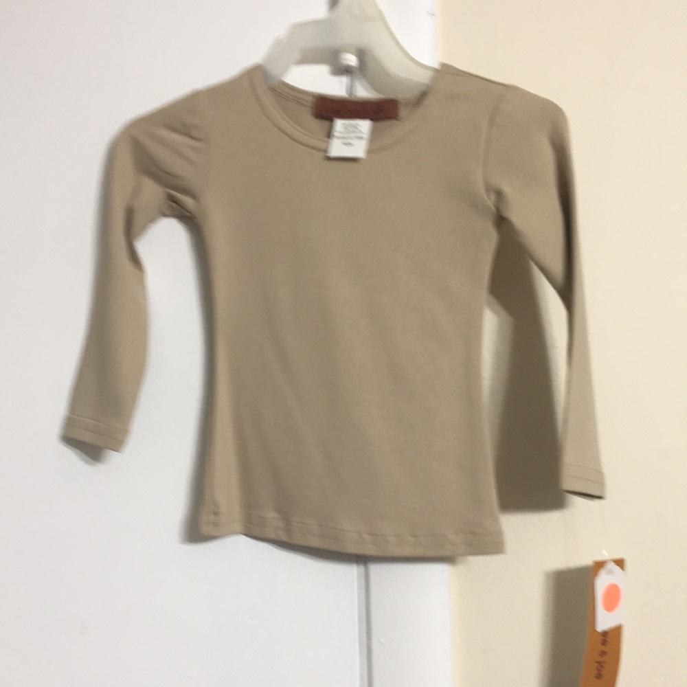 Beige long sleeve Lycra T-shirt